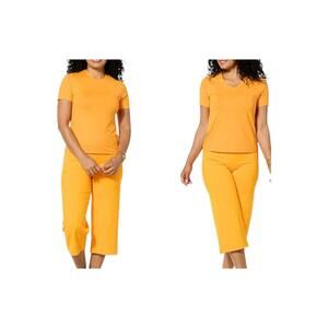 Joy Collection Women's Two Performance Tees w/ Headband Tangerine - Regular